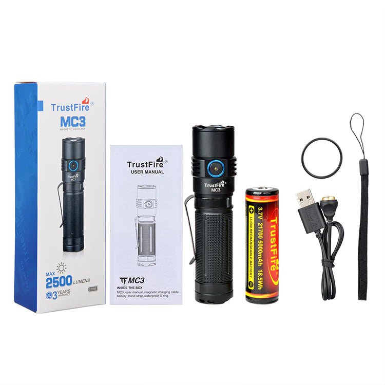 MC3 TrustFire EDC Flashlight 2500 lumens