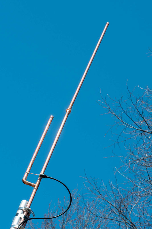 J-Pole Antenna (Copper) - 2 Meter & 70cm Band - SO-239